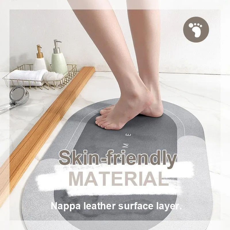 Quick-Drying Bathroom Mat Non-Slip Super-Absorbent Wet Floor & Bath Rug