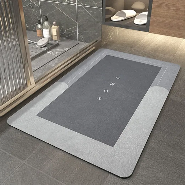 Quick-Drying Bathroom Mat Non-Slip Super-Absorbent Wet Floor & Bath Rug