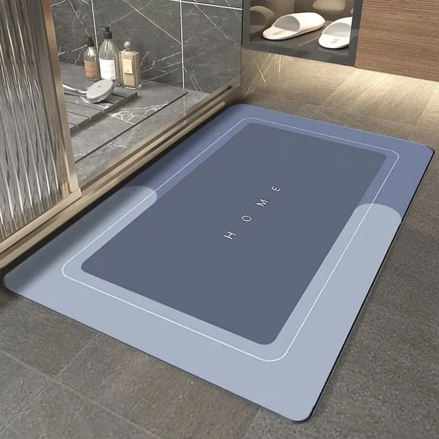 Quick-Drying Bathroom Mat Non-Slip Super-Absorbent Wet Floor & Bath Rug