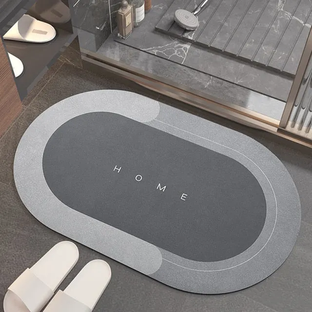 Quick-Drying Bathroom Mat Non-Slip Super-Absorbent Wet Floor & Bath Rug