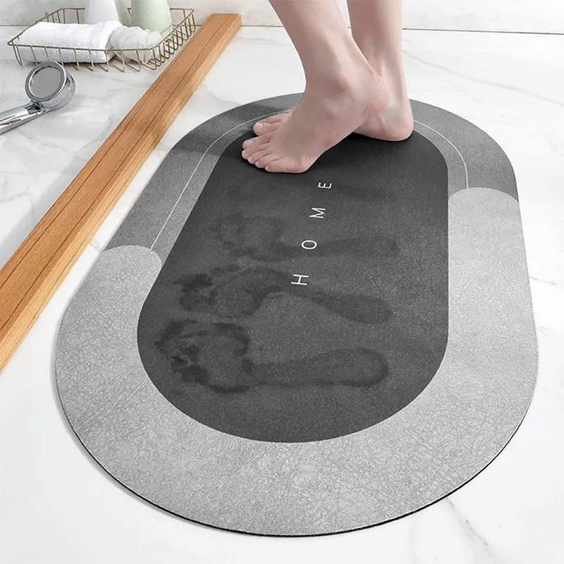 Quick-Drying Bathroom Mat Non-Slip Super-Absorbent Wet Floor & Bath Rug