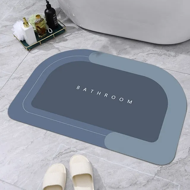 Quick-Drying Bathroom Mat Non-Slip Super-Absorbent Wet Floor & Bath Rug