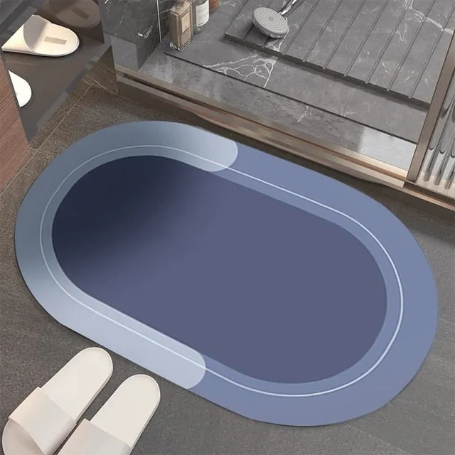 Quick-Drying Bathroom Mat Non-Slip Super-Absorbent Wet Floor & Bath Rug
