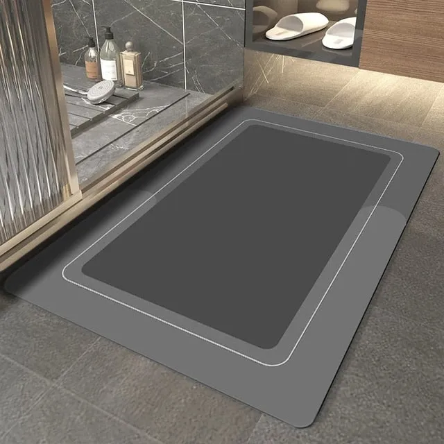 Quick-Drying Bathroom Mat Non-Slip Super-Absorbent Wet Floor & Bath Rug