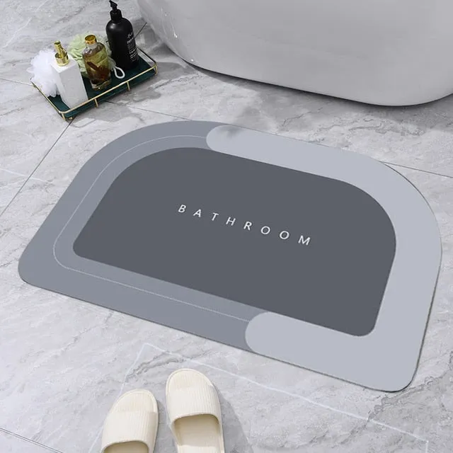 Quick-Drying Bathroom Mat Non-Slip Super-Absorbent Wet Floor & Bath Rug