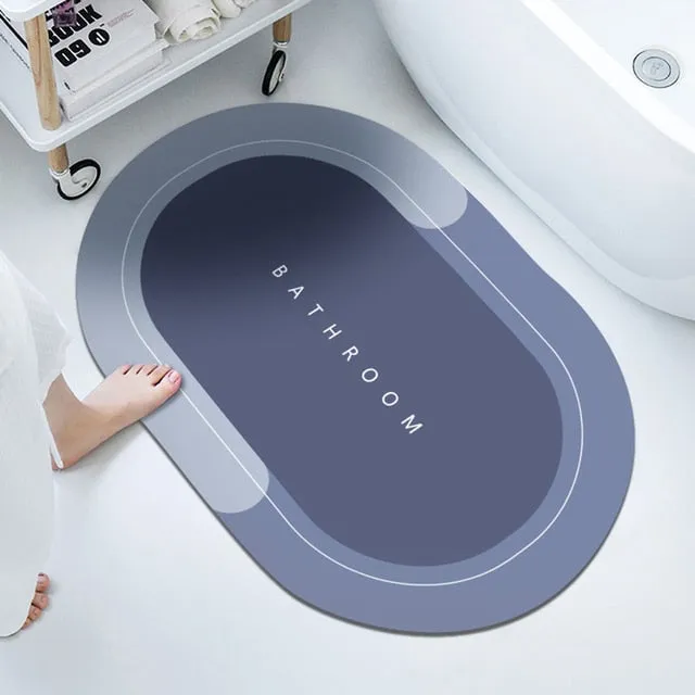 Quick-Drying Bathroom Mat Non-Slip Super-Absorbent Wet Floor & Bath Rug