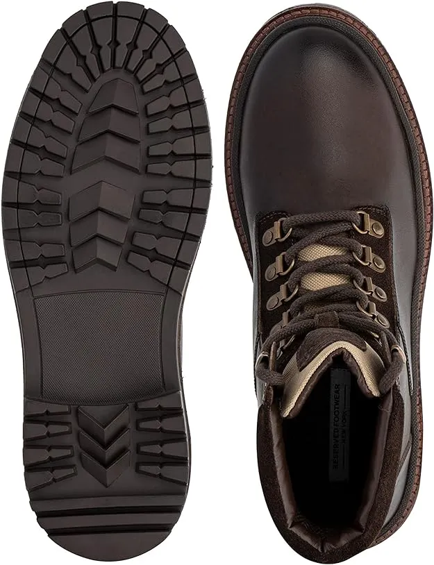 Reserved Footwear Men's Rafael Lace-Up Boot  Color Brown Size 8.5M