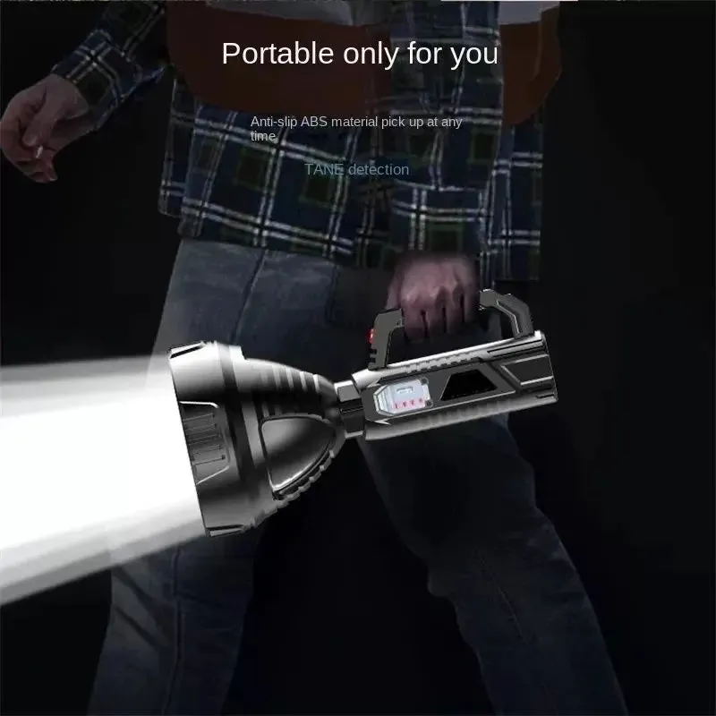 Super Bright LED Flashlight Rechargeable Spotlight Tactical Flashlight High Power Handheld Lamp Waterproof Outdoor Camping Torch