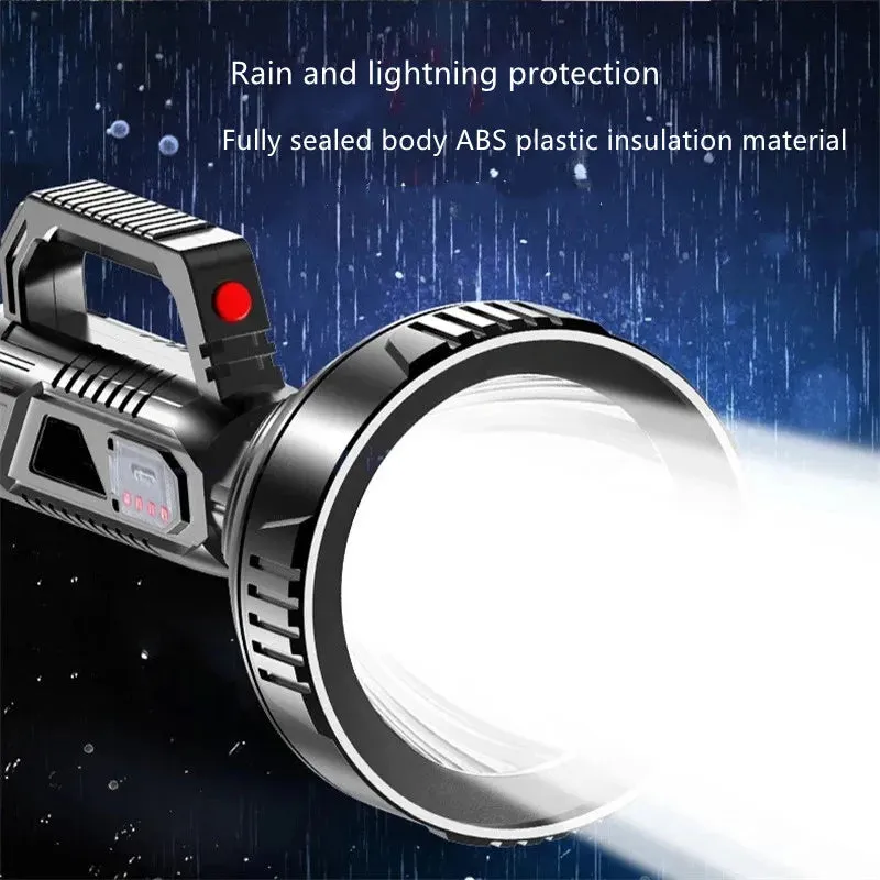 Super Bright LED Flashlight Rechargeable Spotlight Tactical Flashlight High Power Handheld Lamp Waterproof Outdoor Camping Torch