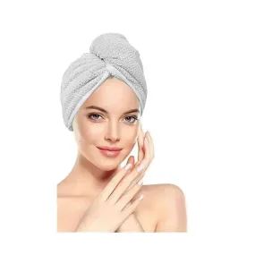 TGC Super Absorbent Fast Hair Drying Microfiber Cap (Grey)